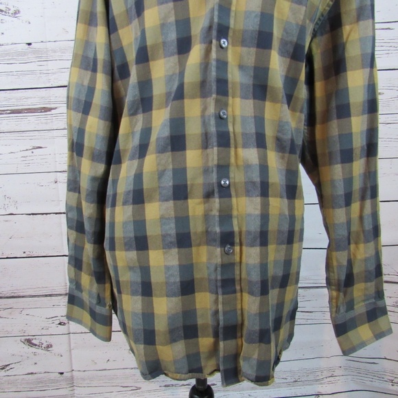 Joseph Abboud yellow/blue/gray button down shirt - Picture 2 of 5